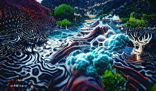 Psychedelic landscape