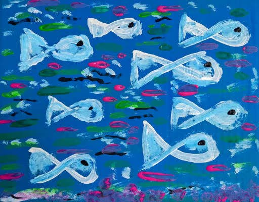 Eight fish in the immensity of the ocean | Atelier Experiences | Art by Alexandre Macieira