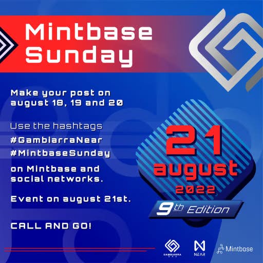 NFT Art to promote the ninth edition of #MintbaseSunday 