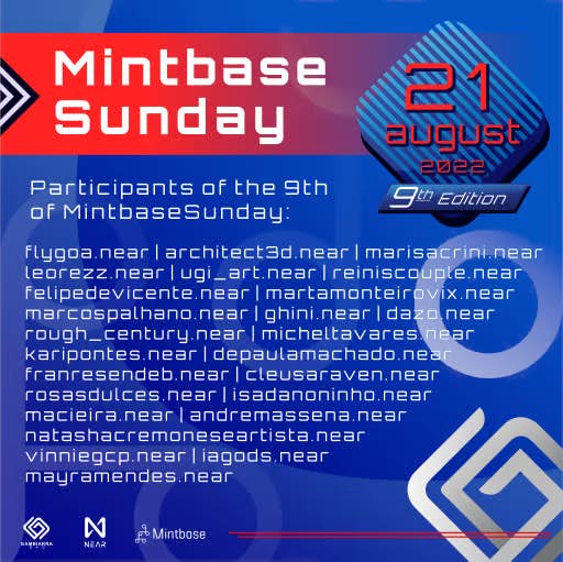 NFT Participants of the 9th #MintbaseSunday 