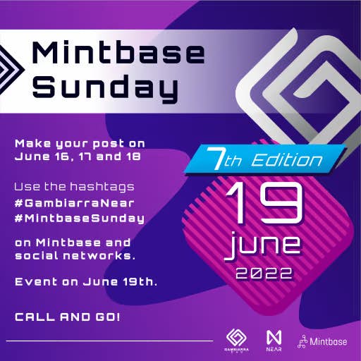 NFT Art to promote the seventh edition of #MintbaseSunday 
