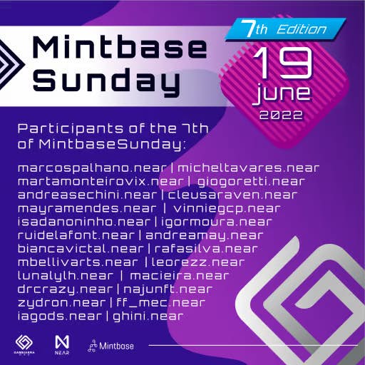 Participants of the seventh  edition #MintbaseSunday 