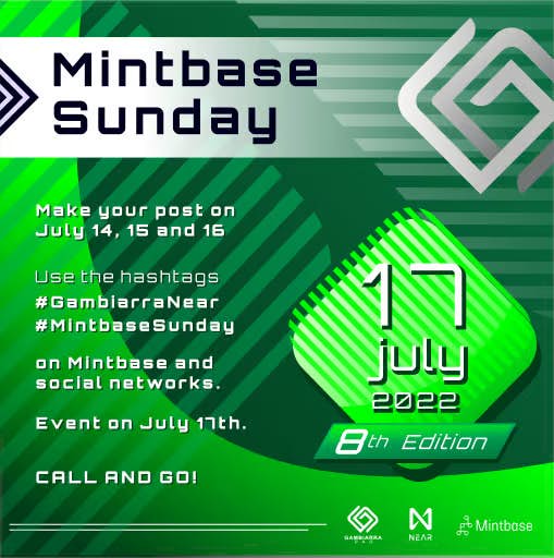NFT Art to promote the eighth edition of #MintbaseSunday 